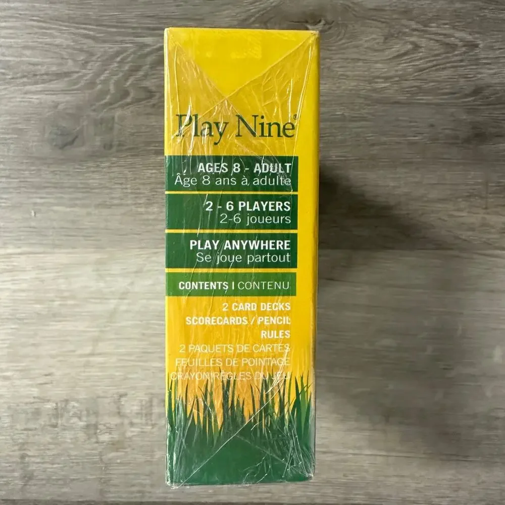 Play Nine · The Card Game of Golf · 2-6 Players, New in sealed box